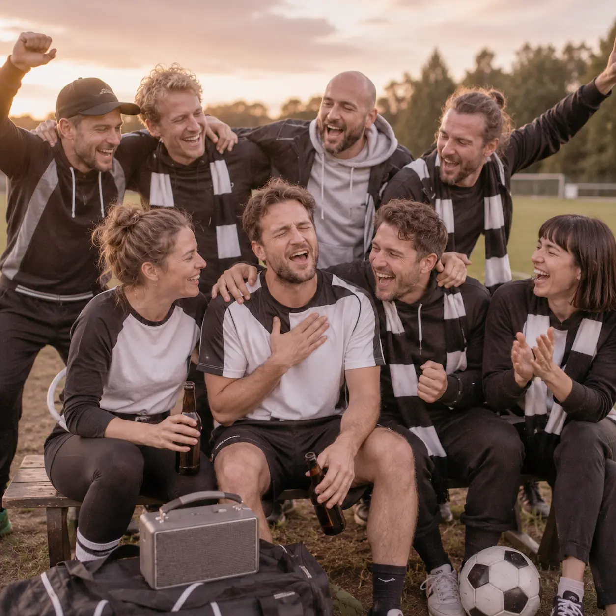 Team hört gemeinsam einen persönlichen Soundfunke-Song